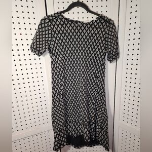 Fat Face 2 Simone Geo Print Jersey Dress Pockets Black